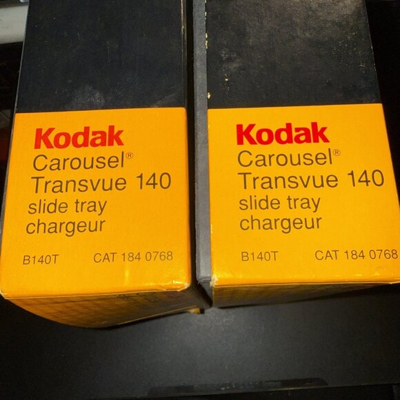 KODAK CAROUSEL TRANSVUE 140 Rotary Slide Tray 184-0768 Two Trays In Boxes - Picture 3 of 15